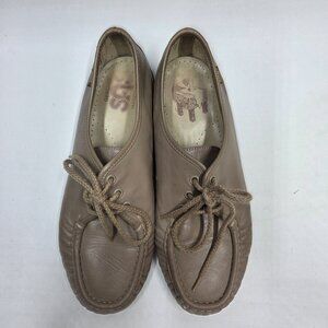 Women's SAS Loafers Size 9 Soft Step Heel Lace Up Made in USA Hand Sewn